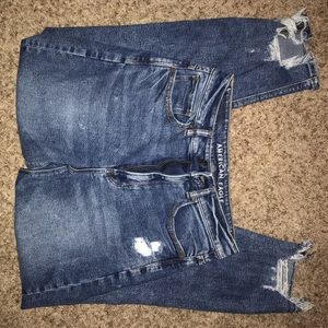 AE stretch mom jeans